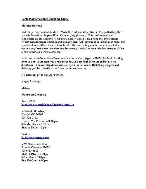 Party Planning Guide